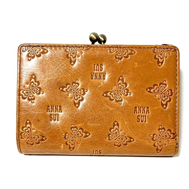 新品】ANNA SUI アンジェリーナ 三つ折り 財布 キャメル アナスイ