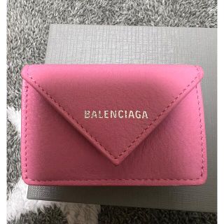 バレンシアガ BALENCIAGA 三つ折り財布 レザー パープル系マルチカラー ユニセックス 送料無料 r9728a