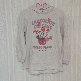 メゾピアノ(mezzo piano)のメゾピアノ♥チュニックトレーナー♥チョコカップケーキ♥130cm(Tシャツ/カットソー)