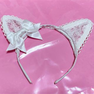 アンジェリックプリティー(Angelic Pretty)のAngelic Pretty Lacy Catカチューシャ シロ(カチューシャ)