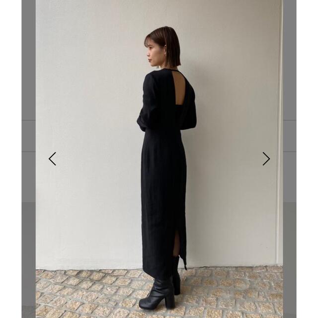 ワンピースBackopen Linen Dress todayful