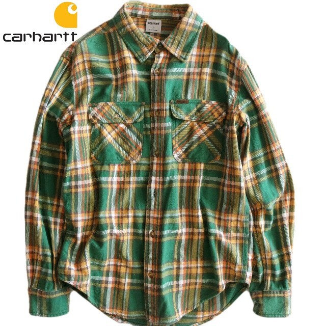 carhartt(カーハート)の【Carhartt】肉厚　チェック長袖シャツ　ワンポイントロゴ☆ メンズのトップス(シャツ)の商品写真