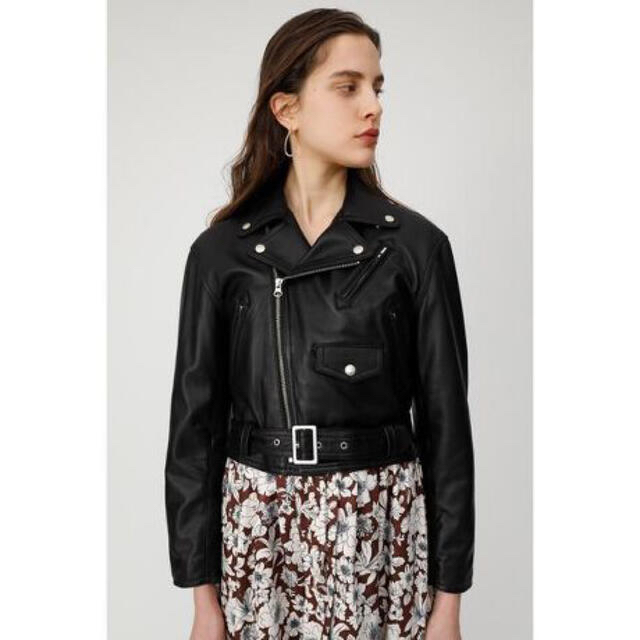 MOUSSY マウジー　オーバーサイズ　ライダース　ジャケット　ラムレザー　羊皮 moussy - moussyラム レザーライダースジャケットの通販 by