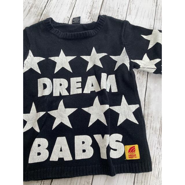DREAMBABYS(ドリームベイビーズ)のDREAM BABYS ドリームベビーズ黒セーター キッズ/ベビー/マタニティのキッズ服男の子用(90cm~)(ニット)の商品写真
