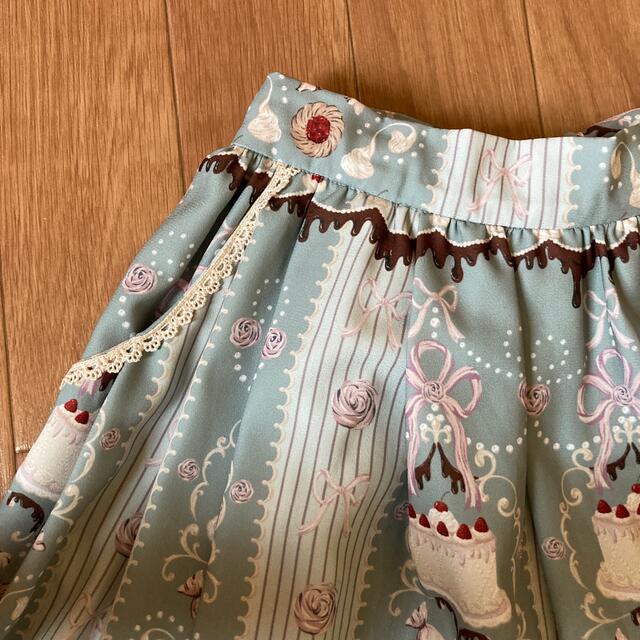 axes femme - axes femme kawaii お菓子柄 スカート グリーンの axes femme - axes femme kawaii お菓子柄 スカート グリーンの