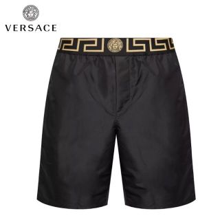 ヴェルサーチ(VERSACE)の1 VERSACE ブラック グレカ柄 海パン 水着 パンツ size 4(水着)