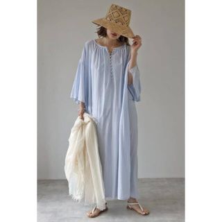 ザラ(ZARA)のbonjour sagan ストライプAラインワンピース(ロングワンピース/マキシワンピース)