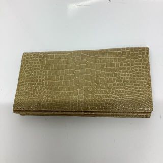 クロコダイル　長財布　無双　ベージュ　r060(長財布)