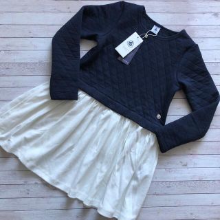 プチバトー(PETIT BATEAU)の専用☆プチバトー チュビックキルティング切り替えワンピース8A(ワンピース)