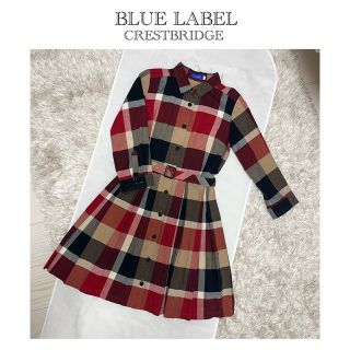 ブルーレーベルクレストブリッジ(BLUE LABEL CRESTBRIDGE)のブルーレーベルクレストブリッジ　チェック柄　シャツワンピース(ひざ丈ワンピース)