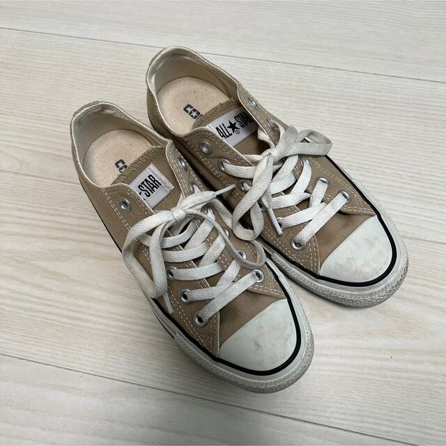 CONVERSE(コンバース)の値下げ！！converse コンバース オールスター 23.5センチ ベージュ レディースの靴/シューズ(スニーカー)の商品写真