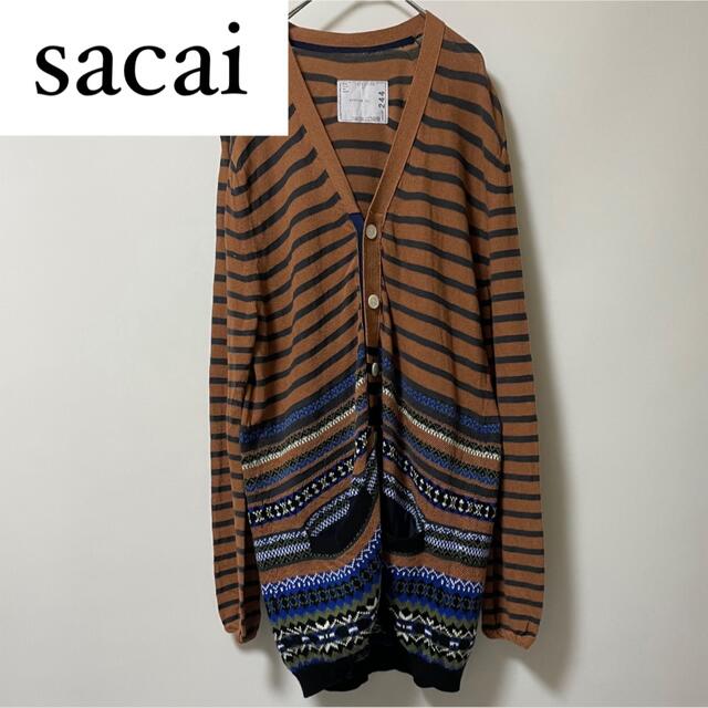 sacai(サカイ)の"sacai"サカイ デザインコットンカーディガン メンズのトップス(カーディガン)の商品写真