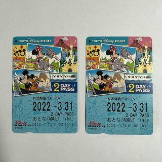 ディズニー　リゾートライン　2day pass(遊園地/テーマパーク)