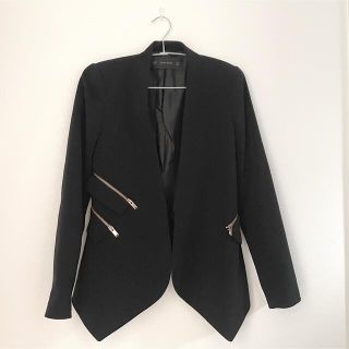 ザラ(ZARA)のZARA BASIC 美シルエット ノーカラージャケット(ノーカラージャケット)