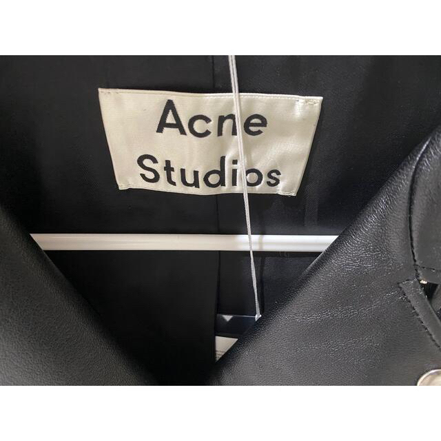 Acne Studios(アクネストゥディオズ)のお値下げ！新品未使用　Acne Studiosレザージャケット　EU36 レディースのジャケット/アウター(ライダースジャケット)の商品写真