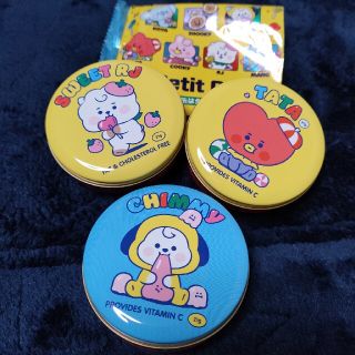 ビーティーイシビル(BT21)のBT21♡PetitCan3つセットTATA♡RJ♡CHIMMY(菓子/デザート)