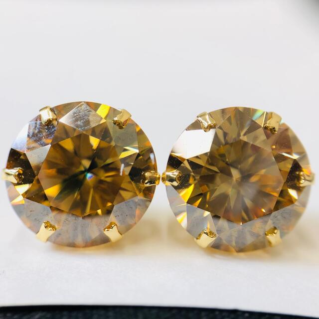 K18YG ピアス モアッサナイトダイヤモンド - tonosycolores.com