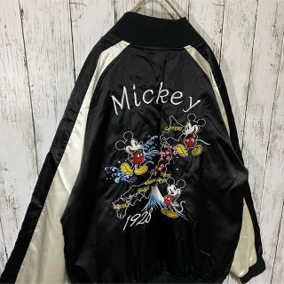 【 希少】ディズニー Disney ミッキー スタジャン スカジャン 日本