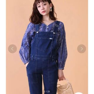 ラングラー(Wrangler)の【ari様専用】Wrangler フレアデニムサロペット(サロペット/オーバーオール)