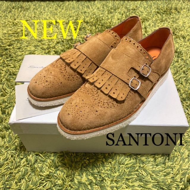 ★新品★最高級★ santoni サントーニ　モンクストラップ　レザー　革靴