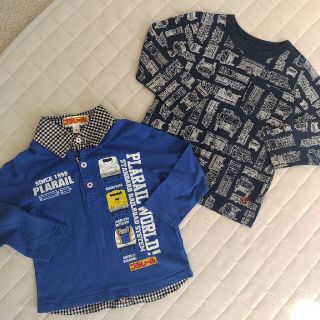 ベビーギャップ(babyGAP)のGapとプラレールの乗り物カットソー２枚セット(Tシャツ/カットソー)