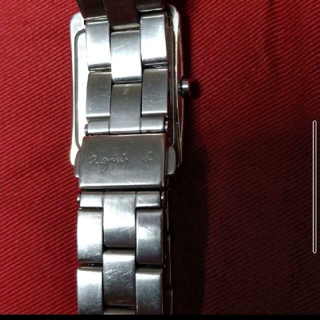 agnes b.(アニエスベー)のagnis b. アニエスベー 　レディース腕時計　シルバースクエアウォッチ レディースのファッション小物(腕時計)の商品写真