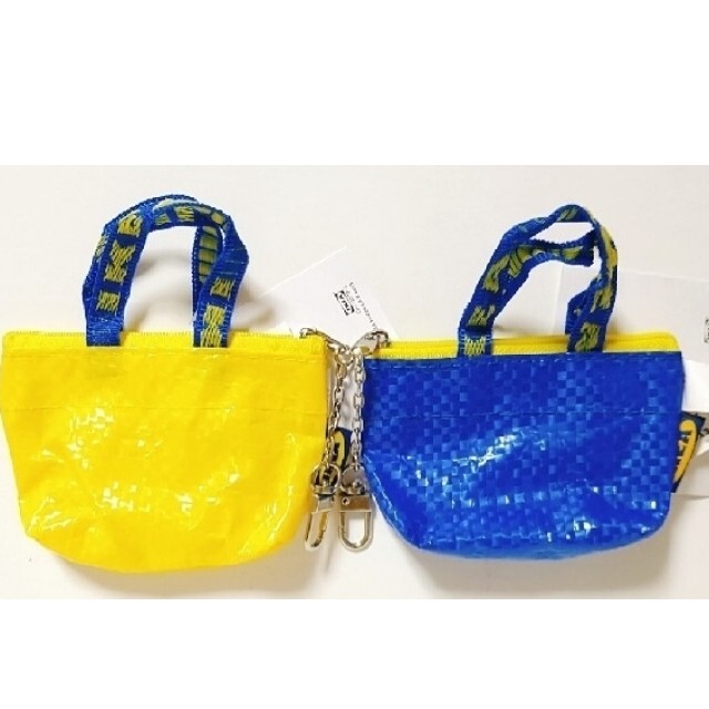IKEA(イケア)のIKEA   青と黄色　ミニバッグ♪イケア　クノーリグ   新品 4個セット レディースのバッグ(エコバッグ)の商品写真
