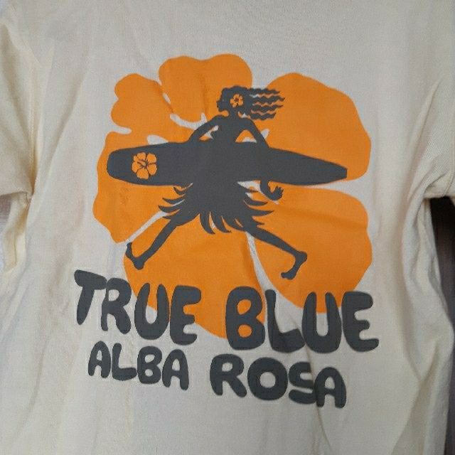 ALBA ROSA(アルバローザ)のALBA ROSA　アルバローザ　Tシャツ　カットソー　ハイビスカス　イエロー レディースのトップス(Tシャツ(半袖/袖なし))の商品写真