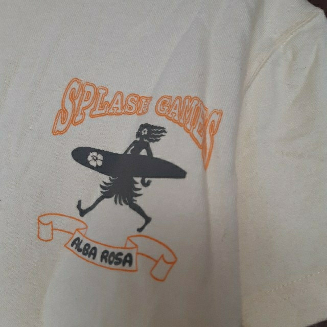 ALBA ROSA(アルバローザ)のALBA ROSA　アルバローザ　Tシャツ　カットソー　ハイビスカス　イエロー レディースのトップス(Tシャツ(半袖/袖なし))の商品写真