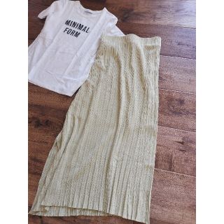 ミラオーウェン(Mila Owen)のミラオーウェン×ZARA　スカート×ロゴTシャツ　２点セット(セット/コーデ)