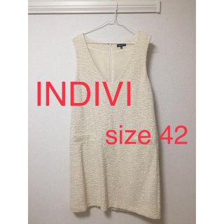 インディヴィ(INDIVI)の【INDIVI】ワンピース size42(ひざ丈ワンピース)