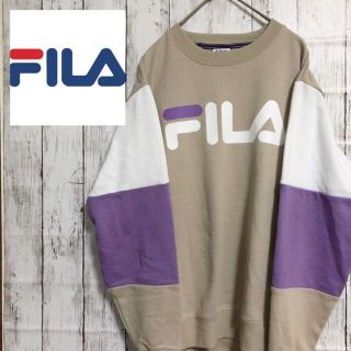 フィラ(FILA)のフィラ FILA スウェット トレーナー ビッグロゴ Mサイズ　バイカラー(トレーナー/スウェット)