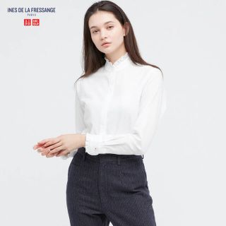 ユニクロ(UNIQLO)のユニクロ イネス コットンフリルシャツ(シャツ/ブラウス(長袖/七分))