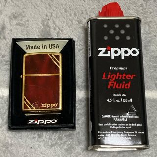 ジッポー(ZIPPO)のジッポ　　ライター　　ゴールド　　オイル付き(タバコグッズ)