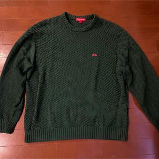 シュプリーム(Supreme)のsupreme textured small box ニット　グリーン(ニット/セーター)