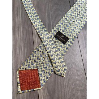 ヴァレンティノ(VALENTINO)のヴァレンティノ　ネクタイ　ベージュ　ドット　シャイニー　レトロ　百貨店　日本製(ネクタイ)