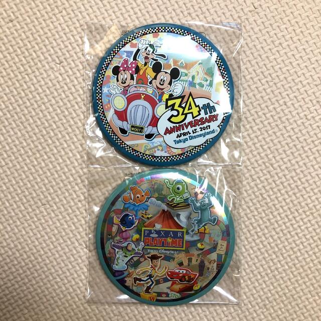 Disney(ディズニー)のディズニー　缶バッジ　34周年　ピクサープレイタイム 2018 エンタメ/ホビーのおもちゃ/ぬいぐるみ(キャラクターグッズ)の商品写真