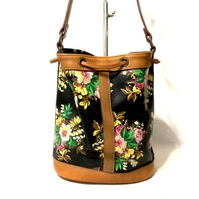 KENZO - KENZO ケンゾー レザー ショルダーバッグ 花柄 バケツ KENZO - KENZO ケンゾー レザー ショルダーバッグ 花柄 バケツ