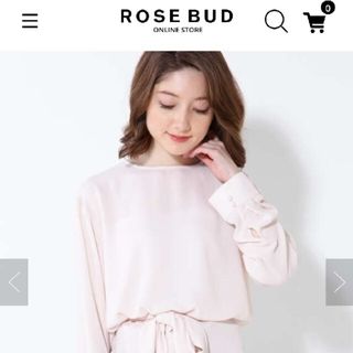 ローズバッド(ROSE BUD)の変形リボントップス　ボウダイ　シアートップス(ニット/セーター)