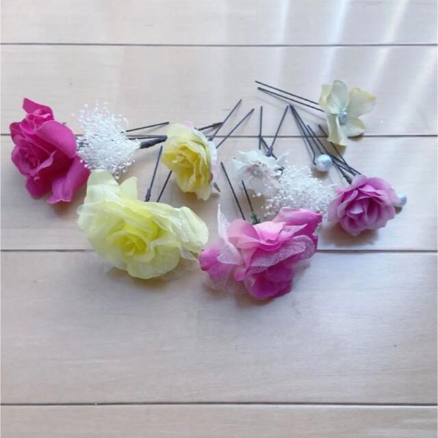 ラプンツェル髪飾り♡黄色♡濃いピンクの通販 by ❀mi❀flower♡happy ラプンツェル髪飾り♡黄色♡濃いピンクの通販 by ❀mi❀flower♡happy