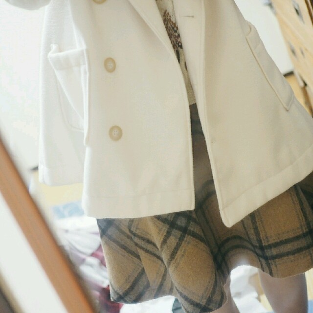 SM2(サマンサモスモス)のsm2 白 コート レディースのジャケット/アウター(ピーコート)の商品写真