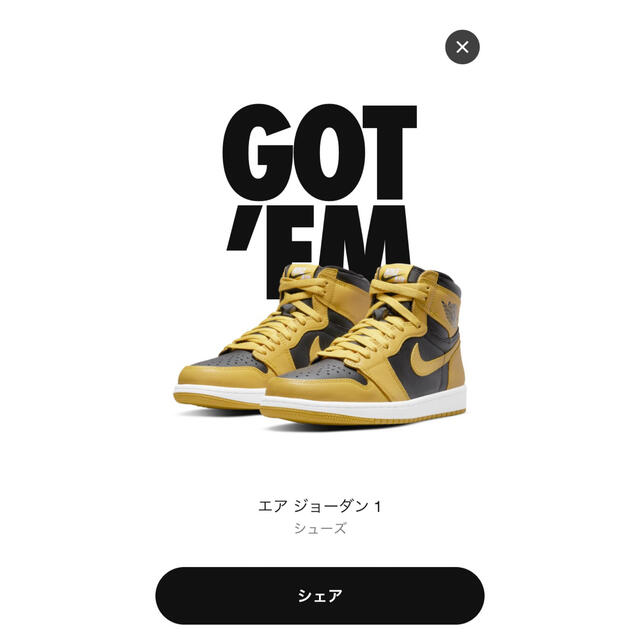 靴/シューズNike Air Jordan 1 High OG "Pollen"