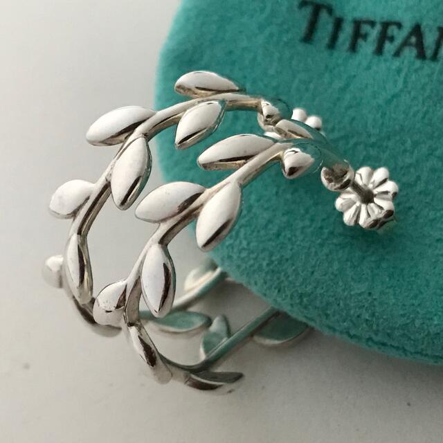 Tiffany オリーブリーフ フープピアス 美品