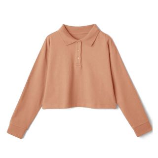 グレイル(GRL)のGRL ポロシャツ ショート丈 トップス 長袖ポロシャツ Lサイズ(カットソー(長袖/七分))