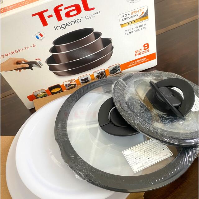 T-fal(ティファール)の新品　未使用　ティファール　蓋　ガラス蓋　フライパン　セット　鍋　調理道具 インテリア/住まい/日用品のキッチン/食器(鍋/フライパン)の商品写真