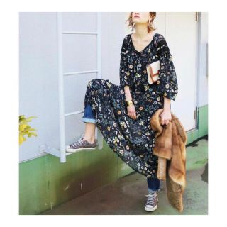 トゥデイフル(TODAYFUL)のtodayful 花柄ワンピース(ロングワンピース/マキシワンピース)