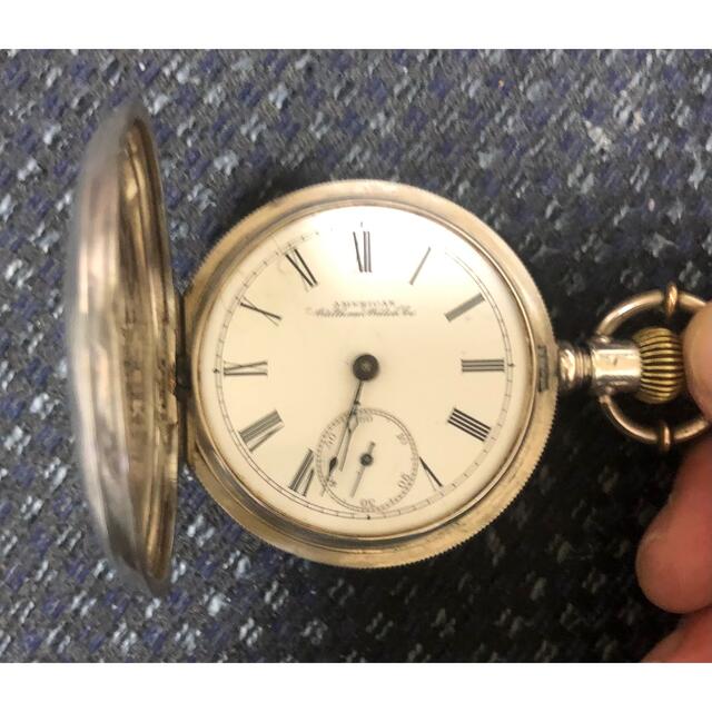 American Waltham純銀製懐中時計