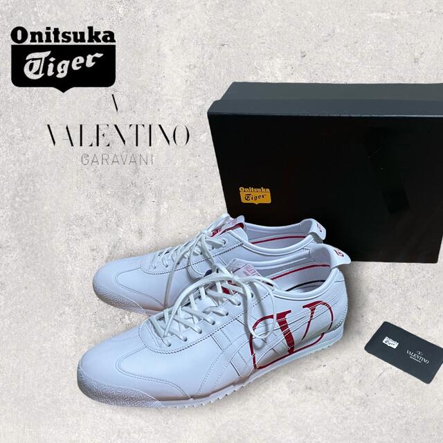 新品 Onitsuka tiger × Valentino スニーカー 赤 白