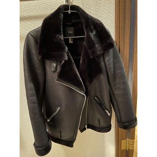 フォーエバートゥエンティーワン(FOREVER 21)のForever21 裏ボア　ライダース　ムートン　S オーバーサイズ(ムートンコート)