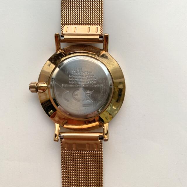 H&M(エイチアンドエム)の腕時計 レディース　H&M ブラック　ゴールド レディースのファッション小物(腕時計)の商品写真